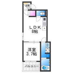 カーサリベルタの物件間取画像